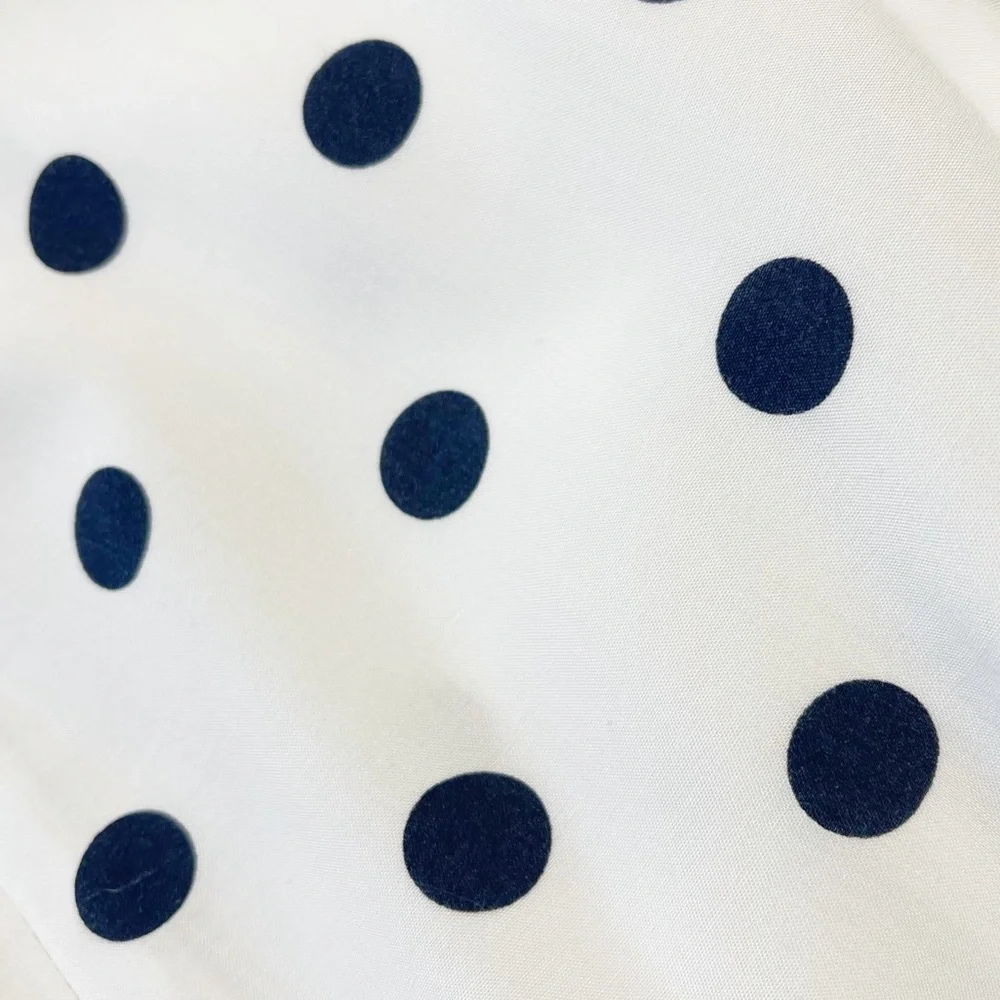 J.Crew Women's Ruffle-Front Cap‎ Sleeves Mini Dress in Soft Rayon Polka Size 2